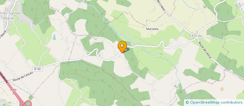 localisation de l'entreprise MONSIEUR PATRICK LAMARLERE  CESCAU