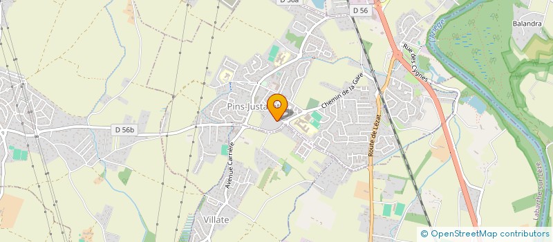 localisation de l'entreprise MONSIEUR PATRICK LAUGA  PINS-JUSTARET