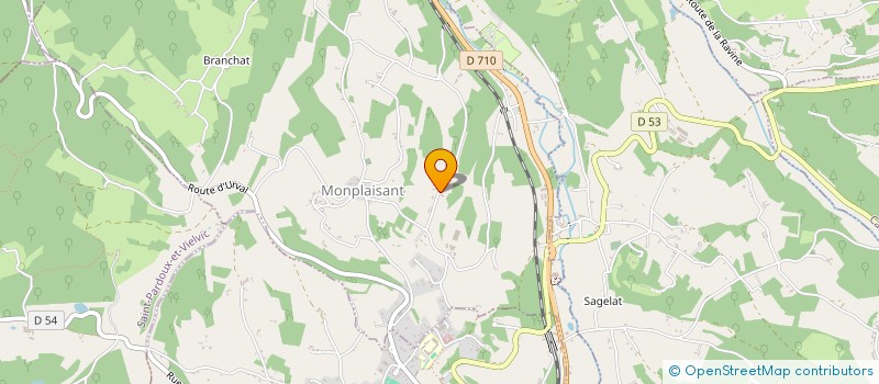 localisation de l'entreprise MONSIEUR PATRICK LAVAUD  MONPLAISANT