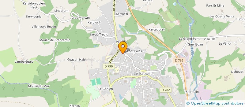 localisation de l'entreprise MONSIEUR PATRICK LE BRIS  LE FAOUET