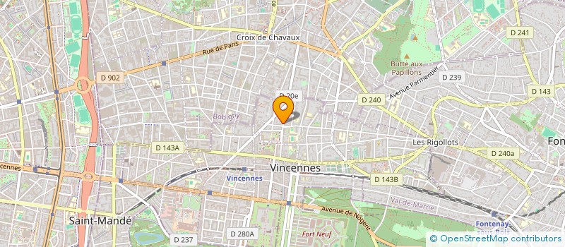localisation de l'entreprise MONSIEUR PATRICK LE MASURIER à VINCENNES