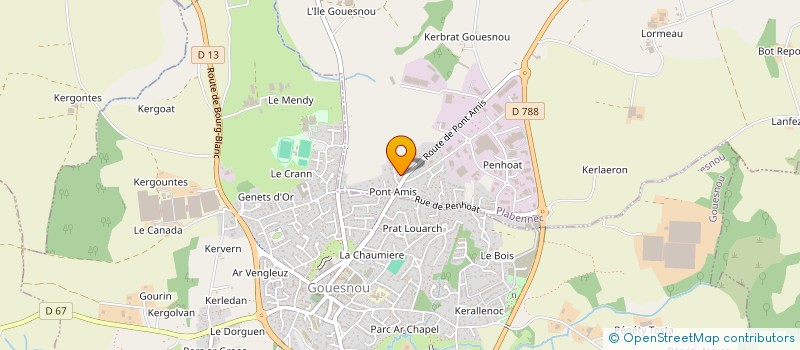 localisation de l'entreprise MONSIEUR PATRICK LE MAUX  PLABENNEC