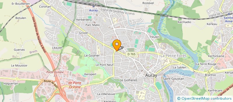 localisation de l'entreprise MONSIEUR PATRICK LE POURHIET à AURAY