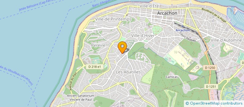 localisation de l'entreprise MONSIEUR PATRICK LECLERE  ARCACHON