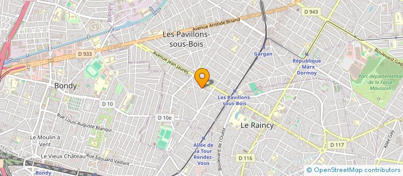 localisation de l'entreprise MONSIEUR PATRICK LEGRAND  LES PAVILLONS-SOUS-BOIS