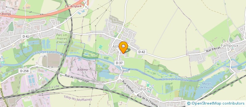 localisation de l'entreprise MONSIEUR PATRICK LESAINT  ATHIES