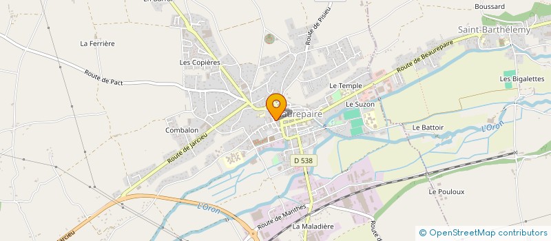 localisation de l'entreprise MONSIEUR PATRICK LETY à BEAUREPAIRE