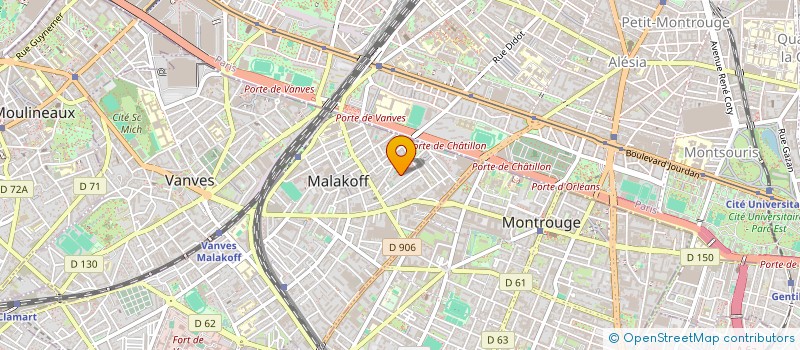 localisation de l'entreprise MONSIEUR PATRICK LEVEQUE à MALAKOFF