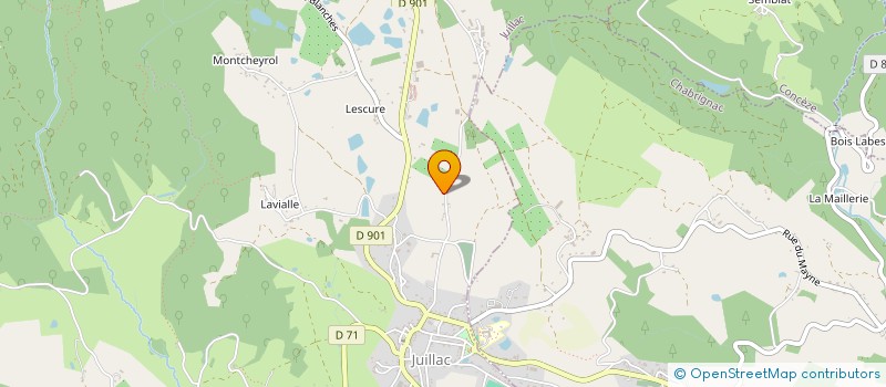 localisation de l'entreprise MONSIEUR PATRICK LEYMARIE  JUILLAC