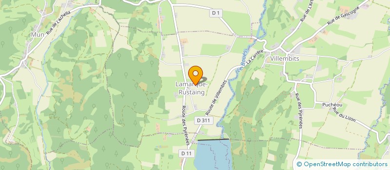 localisation de l'entreprise MONSIEUR PATRICK LHEZ  LAMARQUE-RUSTAING