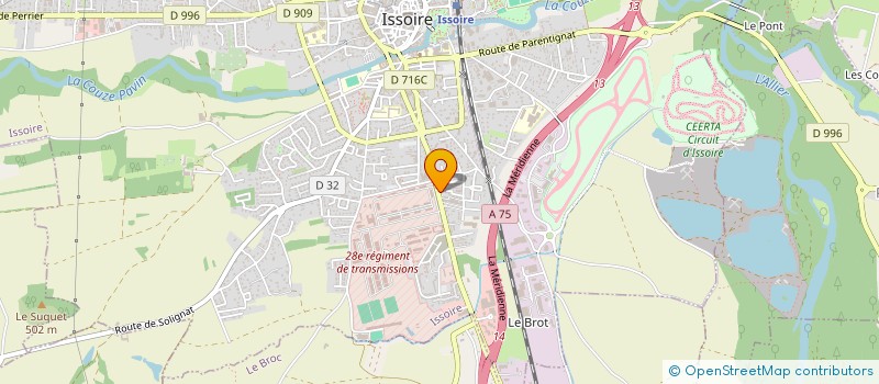 localisation de l'entreprise MONSIEUR PATRICK MARGRY  ISSOIRE