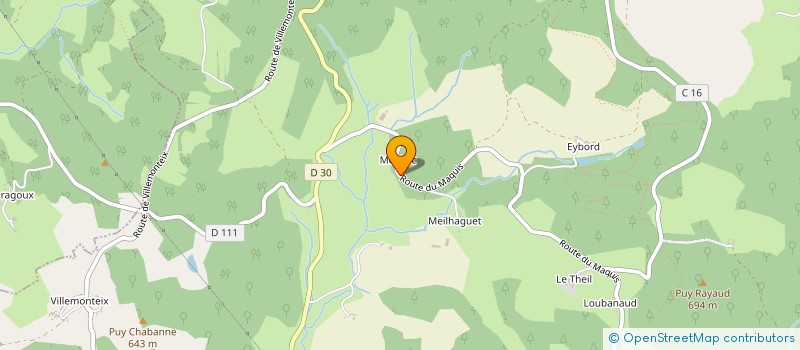 localisation de l'entreprise MONSIEUR PATRICK MARGUENAUD  EYMOUTIERS