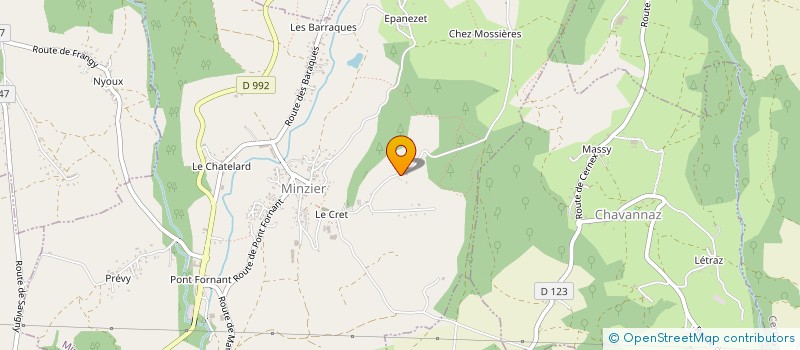 localisation de l'entreprise MONSIEUR PATRICK MARTY  MINZIER