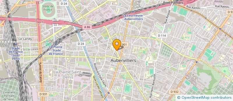 localisation de l'entreprise MONSIEUR PATRICK MAURIN à AUBERVILLIERS