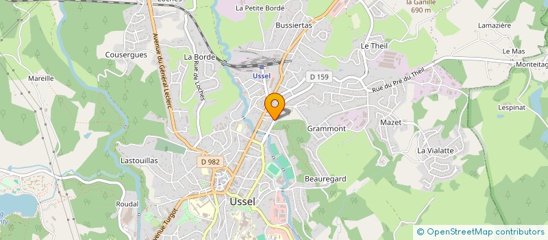 localisation de l'entreprise MONSIEUR PATRICK MAVIER à USSEL