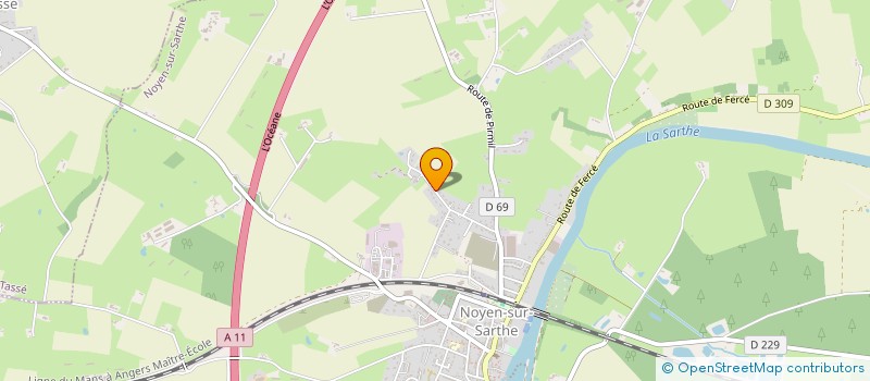 localisation de l'entreprise MONSIEUR PATRICK MAXIMIL  NOYEN-SUR-SARTHE