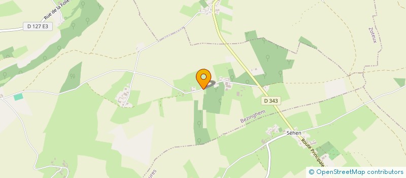 localisation de l'entreprise MONSIEUR PATRICK MERLIN  BEZINGHEM