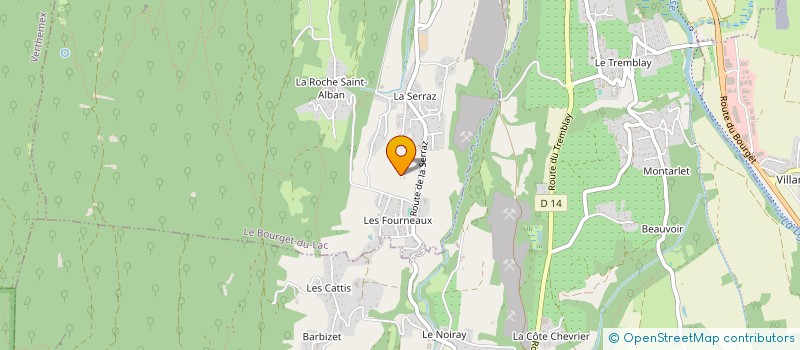 localisation de l'entreprise MONSIEUR PATRICK MICHELLIER  LE BOURGET-DU-LAC