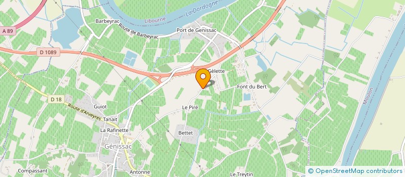 localisation de l'entreprise MONSIEUR PATRICK MILLEPIED  GENISSAC