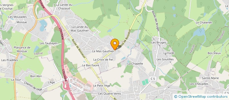 localisation de l'entreprise MONSIEUR PATRICK MOINET  FEYTIAT