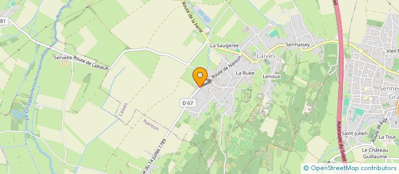 localisation de l'entreprise MONSIEUR PATRICK MONIN  LAIVES