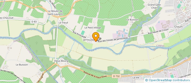 localisation de l'entreprise MONSIEUR PATRICK MORENO à SAINT-LAURENT-DE-COGNAC