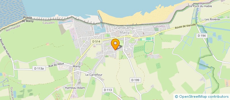 localisation de l'entreprise MONSIEUR PATRICK MORTREUX  GRANDCAMP-MAISY