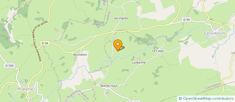 localisation de l'entreprise MONSIEUR PATRICK MOULIADE  LAGUIOLE