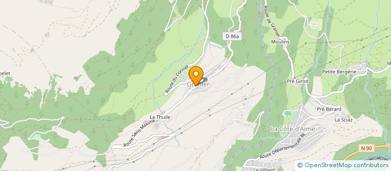 localisation de l'entreprise MONSIEUR PATRICK MUGNIER  AIME-LA-PLAGNE