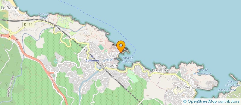 localisation de l'entreprise MONSIEUR PATRICK NEALE  COLLIOURE