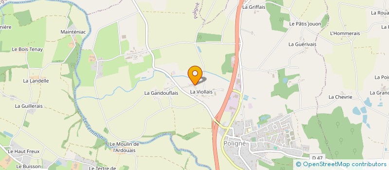 localisation de l'entreprise MONSIEUR PATRICK ORAIN  POLIGNE