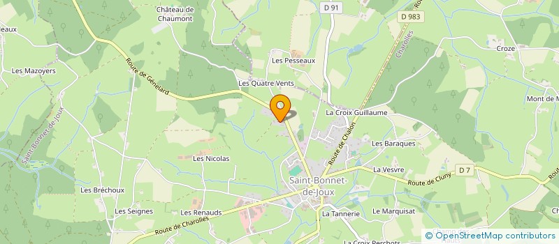 localisation de l'entreprise MONSIEUR PATRICK PAGES  SAINT-BONNET-DE-JOUX