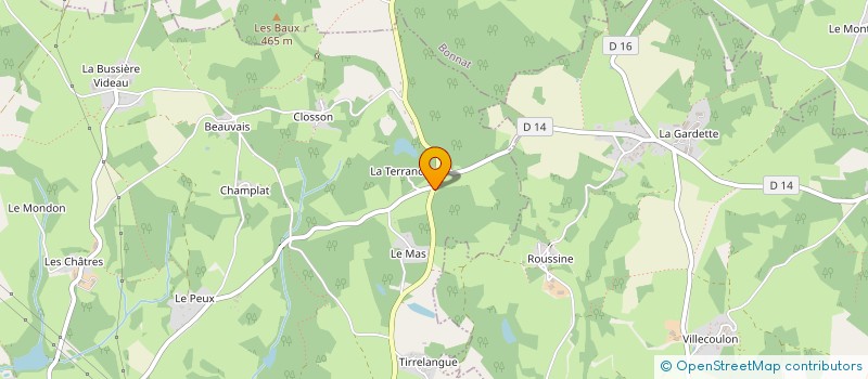 localisation de l'entreprise MONSIEUR PATRICK PAILLER  CHAMPSANGLARD