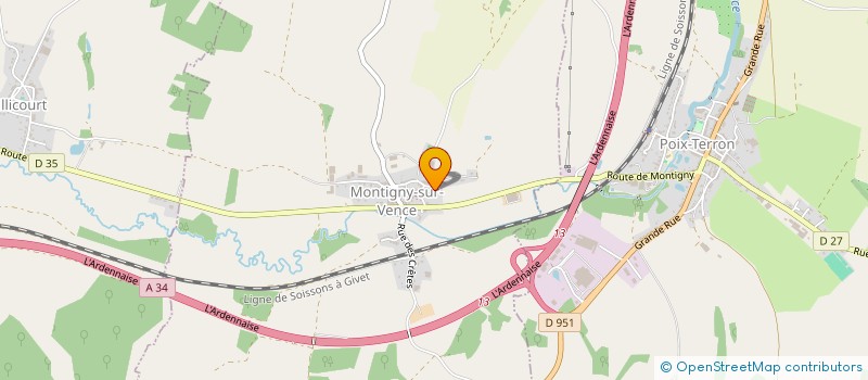 localisation de l'entreprise MONSIEUR PATRICK PARIS  MONTIGNY-SUR-VENCE