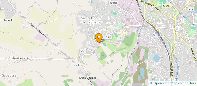 localisation de l'entreprise MONSIEUR PATRICK PAYRASTRE  SAINT-BENOIT-DE-CARMAUX