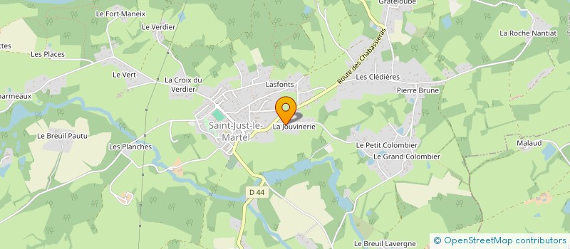 localisation de l'entreprise MONSIEUR PATRICK PERISSAT  SAINT-JUST-LE-MARTEL