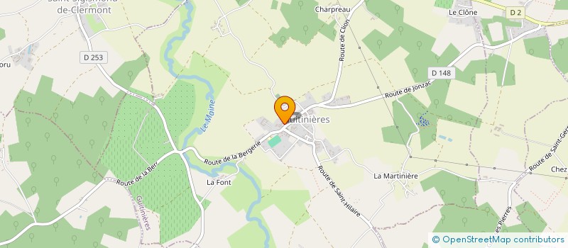 localisation de l'entreprise MONSIEUR PATRICK PEROU  GUITINIERES