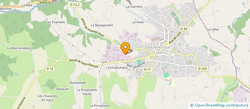 localisation de l'entreprise MONSIEUR PATRICK PETIT  CHAZELLES-SUR-LYON