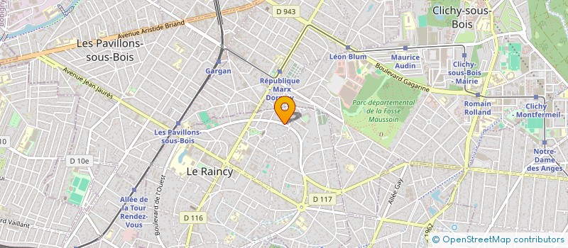 localisation de l'entreprise MONSIEUR PATRICK PETIT à LE RAINCY