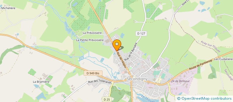 localisation de l'entreprise MONSIEUR PATRICK PIGEAU  SECONDIGNY