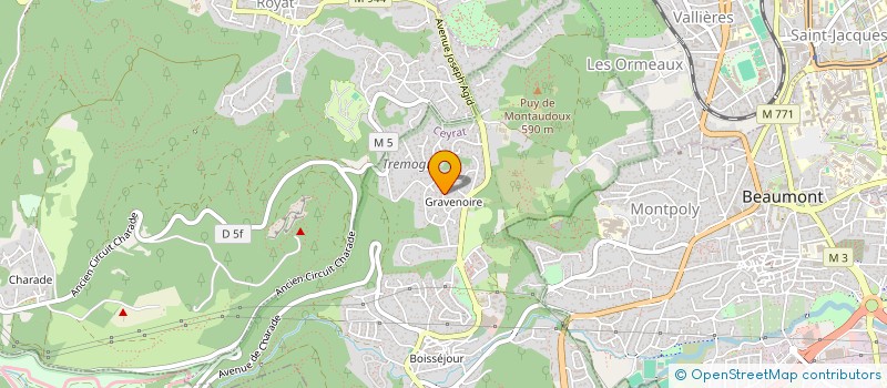 localisation de l'entreprise MONSIEUR PATRICK PLANE  CEYRAT