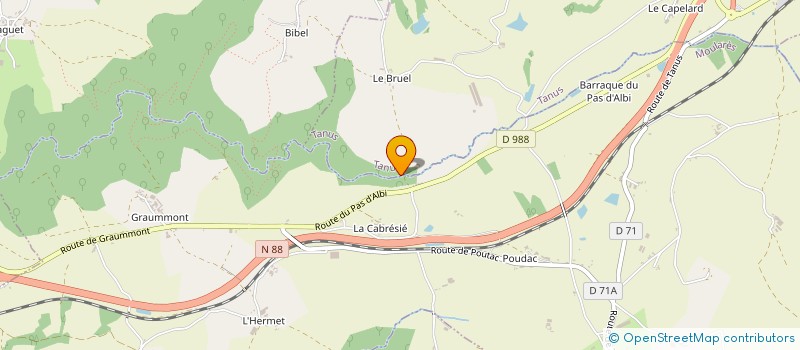 localisation de l'entreprise MONSIEUR PATRICK PLO  MIRANDOL-BOURGNOUNAC