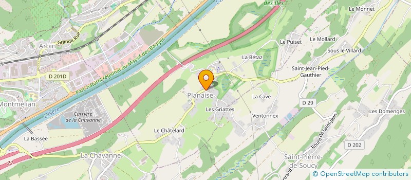 localisation de l'entreprise MONSIEUR PATRICK POCHAT  PLANAISE