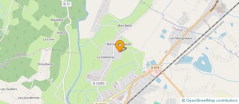 localisation de l'entreprise MONSIEUR PATRICK POLETTO  COUTRAS