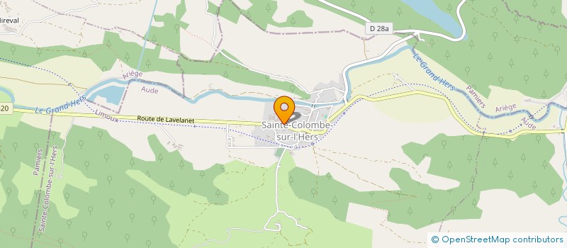 localisation de l'entreprise MONSIEUR PATRICK POTTIER  SAINTE-COLOMBE-SUR-L'HERS