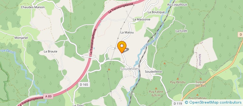 localisation de l'entreprise MONSIEUR PATRICK POUGET  SOUDEILLES