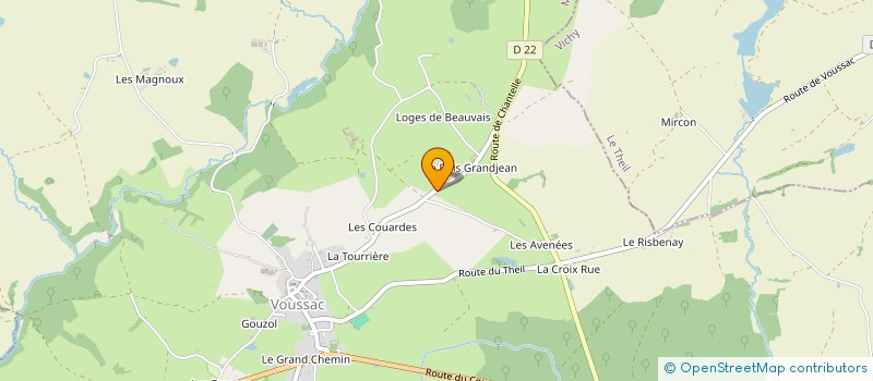 localisation de l'entreprise MONSIEUR PATRICK POUSSEL  VOUSSAC