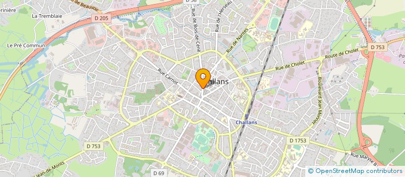 localisation de l'entreprise MONSIEUR PATRICK POUVREAU à CHALLANS