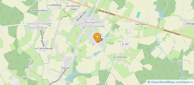 localisation de l'entreprise MONSIEUR PATRICK POUX  L'ABERGEMENT-SAINTE-COLOMBE