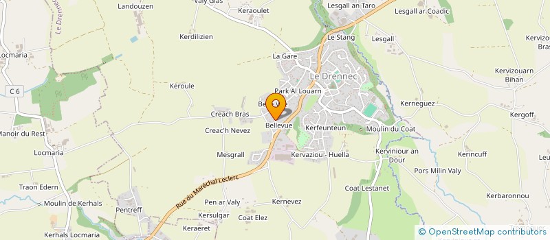 localisation de l'entreprise MONSIEUR PATRICK QUERE  LE DRENNEC